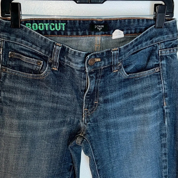 J.Crew Factory, 27S, stretch boot cut, mid rise, five pocket button zip denim - Picture 4 of 10